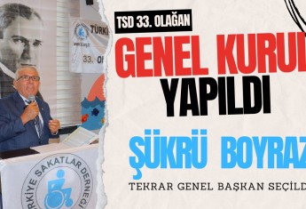 Türkiye sakatlar Derneği Genel Merkez 33.Genel kurulunu Şube başkanları ve delegelerin katılımı ile gerçekleştirildi.
