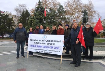 TSD Kırklareli Şubesinden 3 Aralık Dünya Engelliler Günü İçin Basın AÇıklaması.